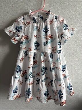 Toddler Girl’s Janie and Jack Horse Print Dress, 3